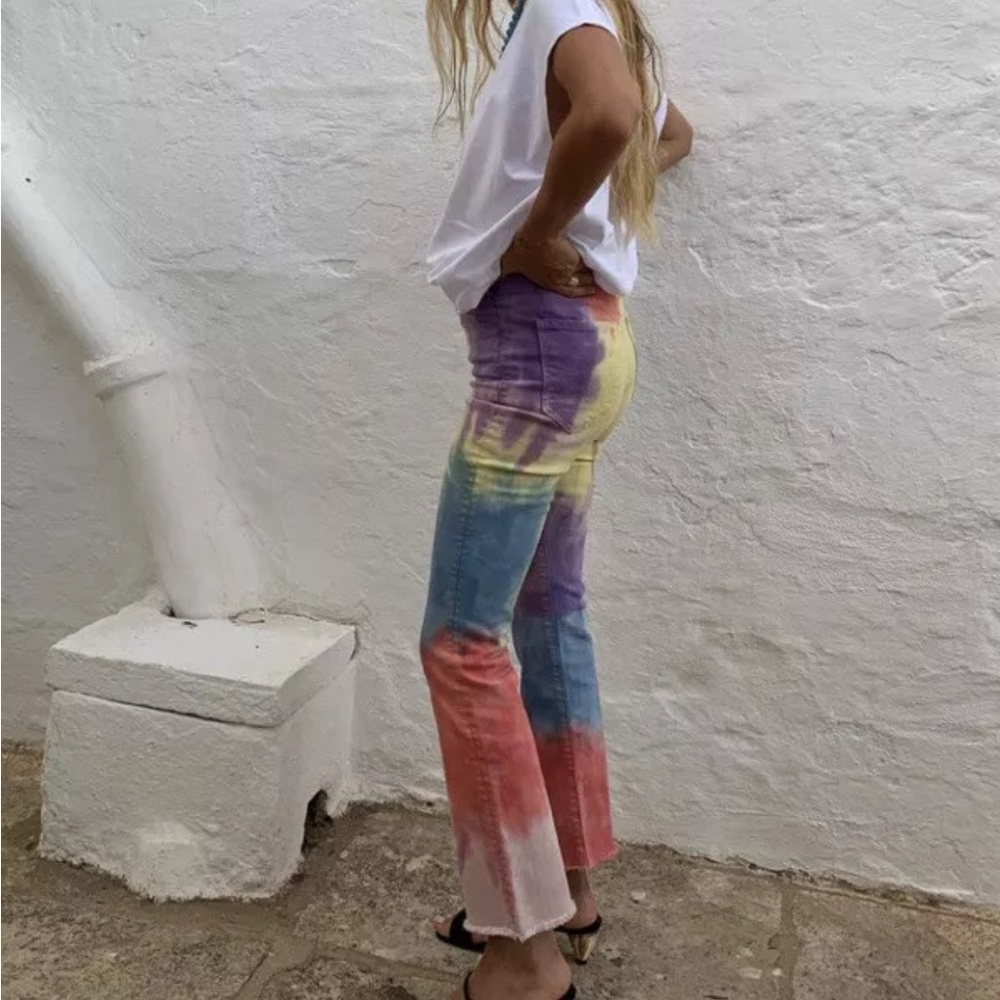 MOTHER High Rise Tie-Dye Jeans Sz 25